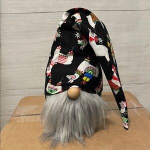 Festive Gnome with Black Santa Hat